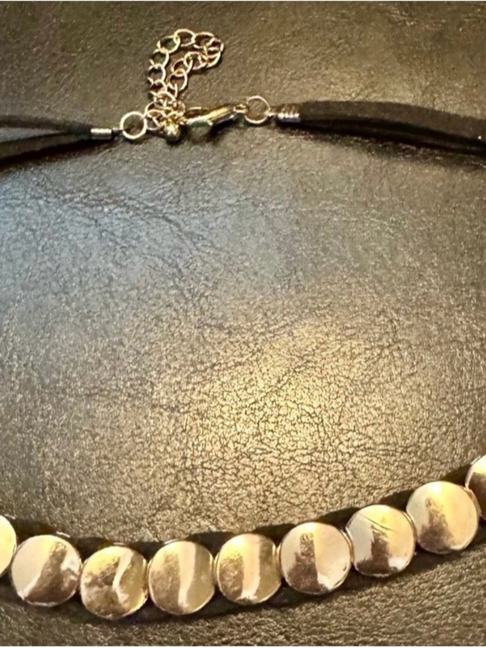 Gold Disc Statement Choker Necklace - Women Jewelry